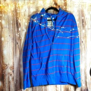 Blue striped Jordan Craig skater hoodie